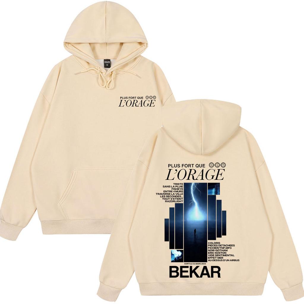 Rapper Bekar Plus Fort Que Album Grafik Hoodie Herren Damen Pullover Winter Freizeit Gothic Punk Sweatshirts