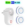 AC 220V 15A Wireless Remote Control Electrical Socket Switch 433mhz Rf Outlet EU Plug Round Transmitter for LED Home Appliance