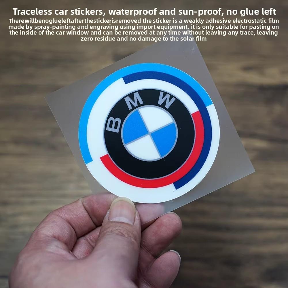 

AAAPJ1 Suitable for BMW 50th Anniversary Mark Weak sticky static sticker inside the window, front block side window glass decorative
