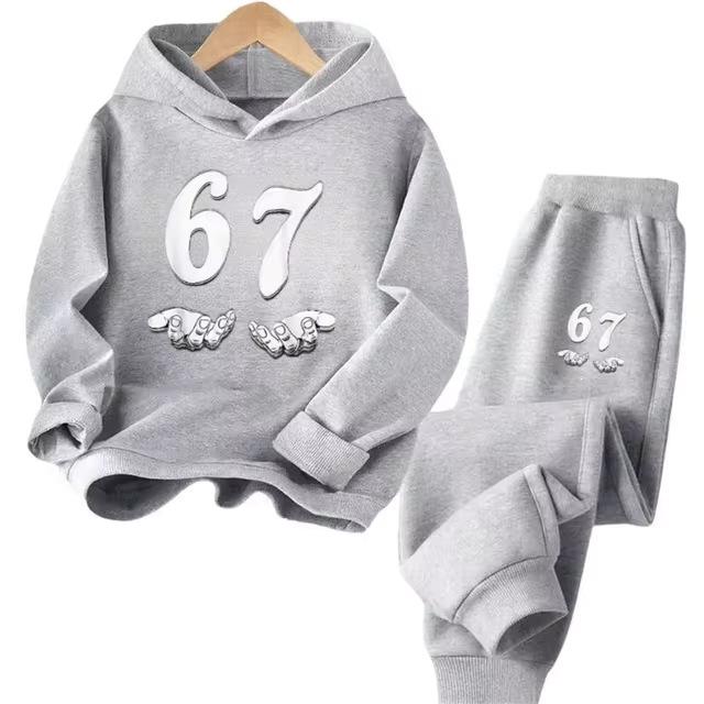 Children's Cartoon Print Sportswear Set: Hoodie & Casual Fashion Trend