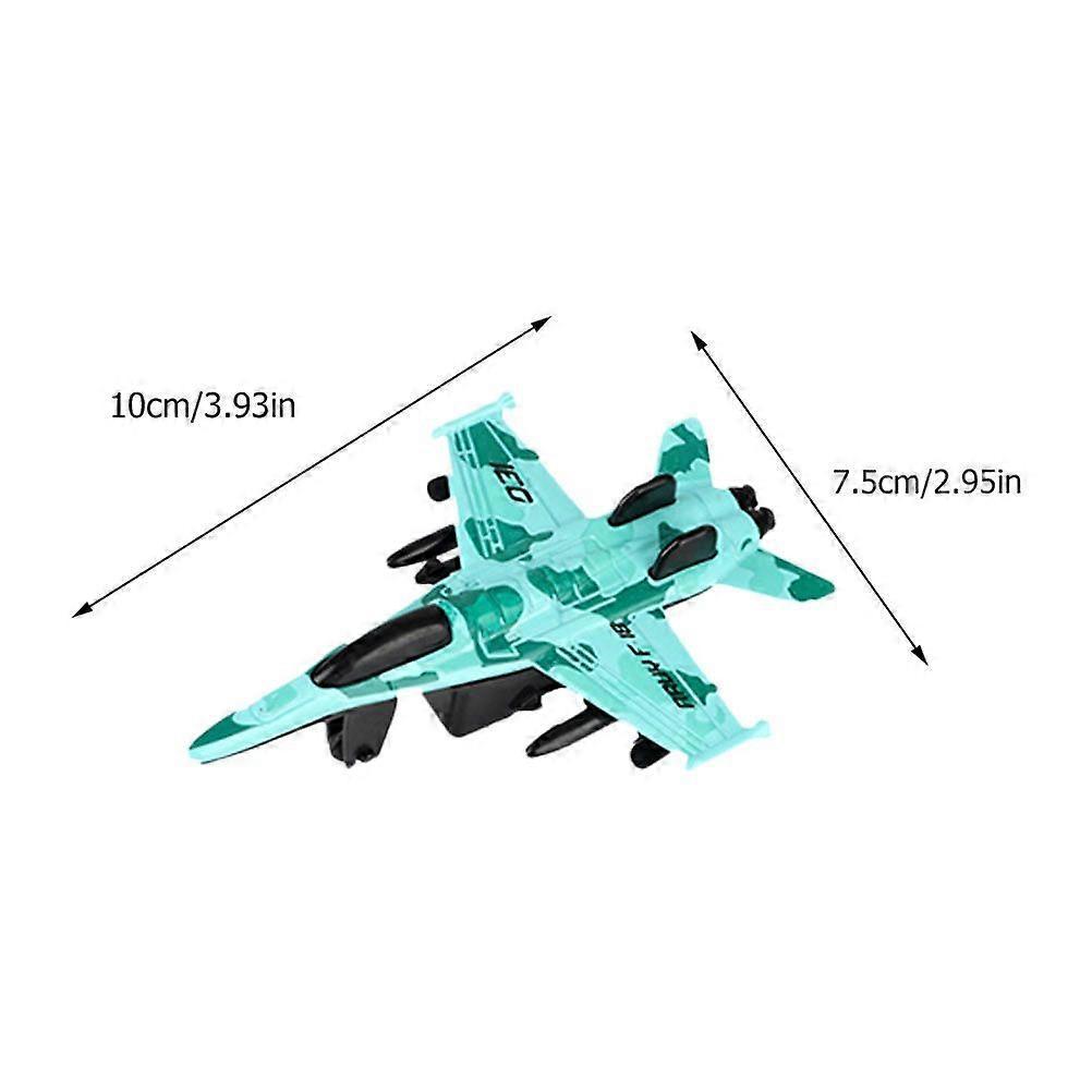 4Pcs Friction Powered Pull Back Airplane Toys Mini Fighter Toy for Children