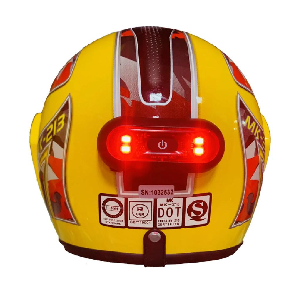 Motorradhelm-Rücklicht, wasserdichte LED-Rückleuchte, Sicherheitssignal, Warnleuchte, wasserdicht