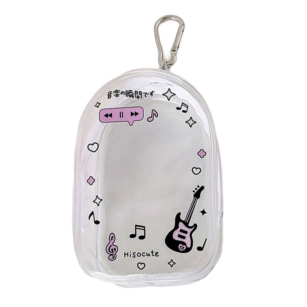 Portable Clear Hanging Storage Bag For Mini Figures Dolls Collectibles With Keychain Attachment And Zipper Closure
