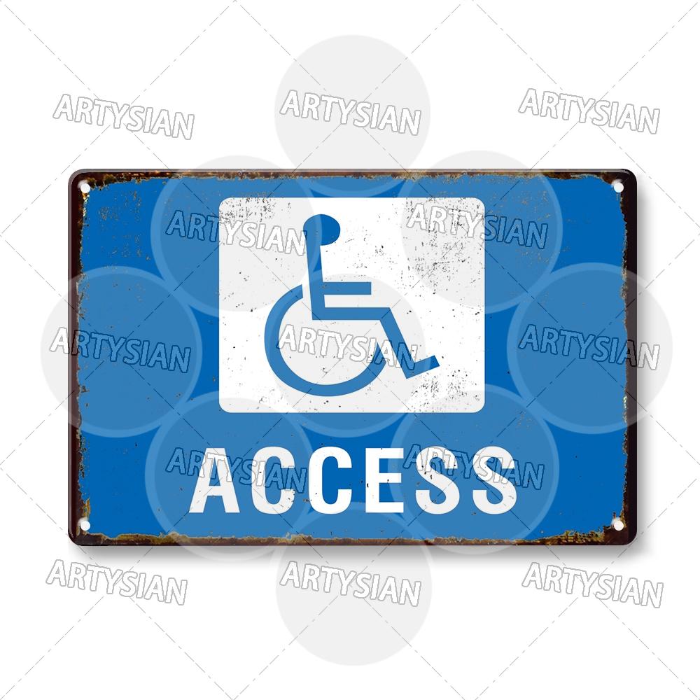 Винтажная металлическая табличка Парковка Велосипед Инвалид Мотоцикл Парковка Ретро Металлическая табличка Не привязывайте велосипеды к забору 20x30cm