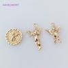 18K Gold Plated Brass Metal Lovely Angel Fairy shaped Charms Pendants Findings For DIY Jewelry Making Accessories