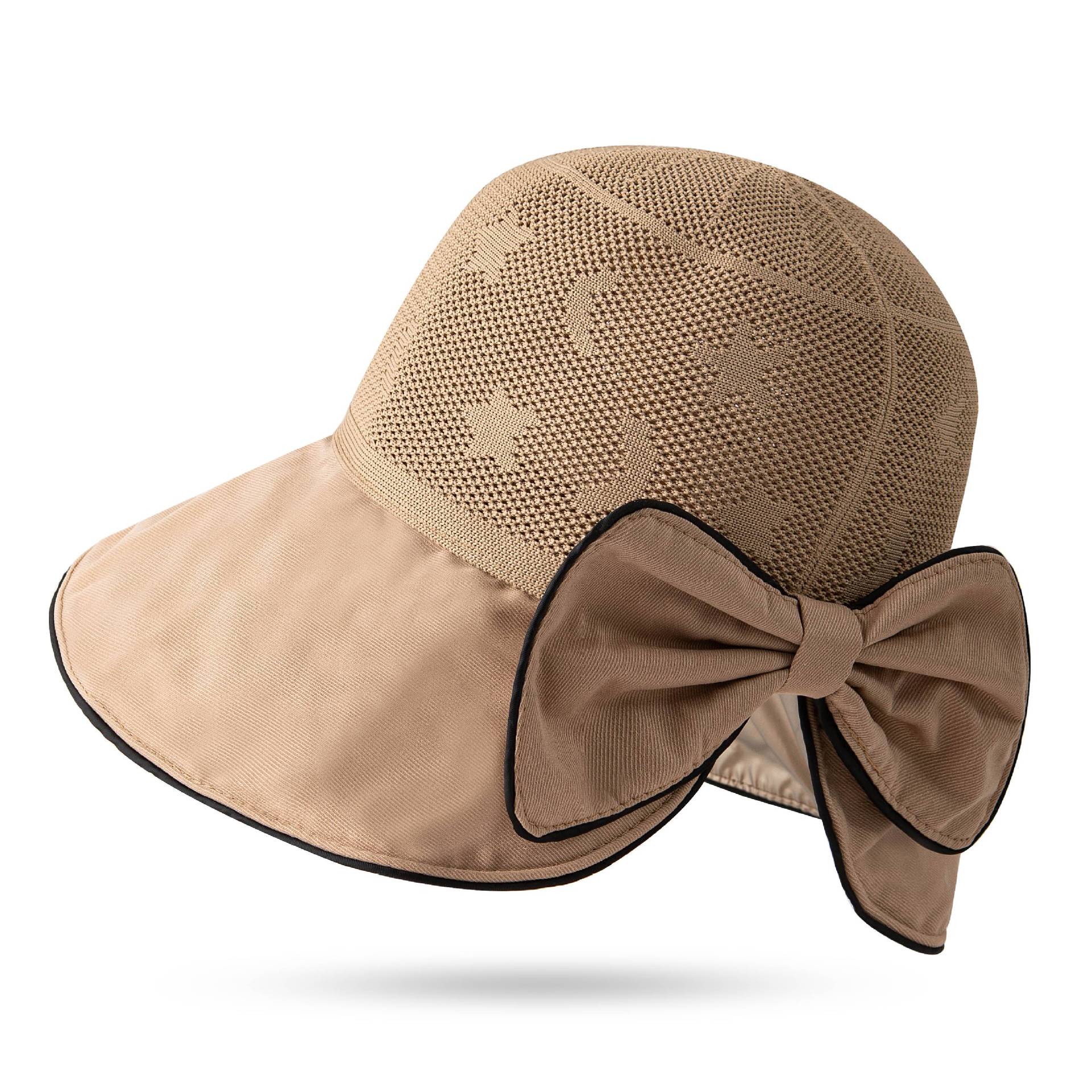 

Women s Korean-Style Bowknot Fisherman Hat Spring Summer Sunhat Fashionable Outdoor Cap Foldable 56-58cm хаки