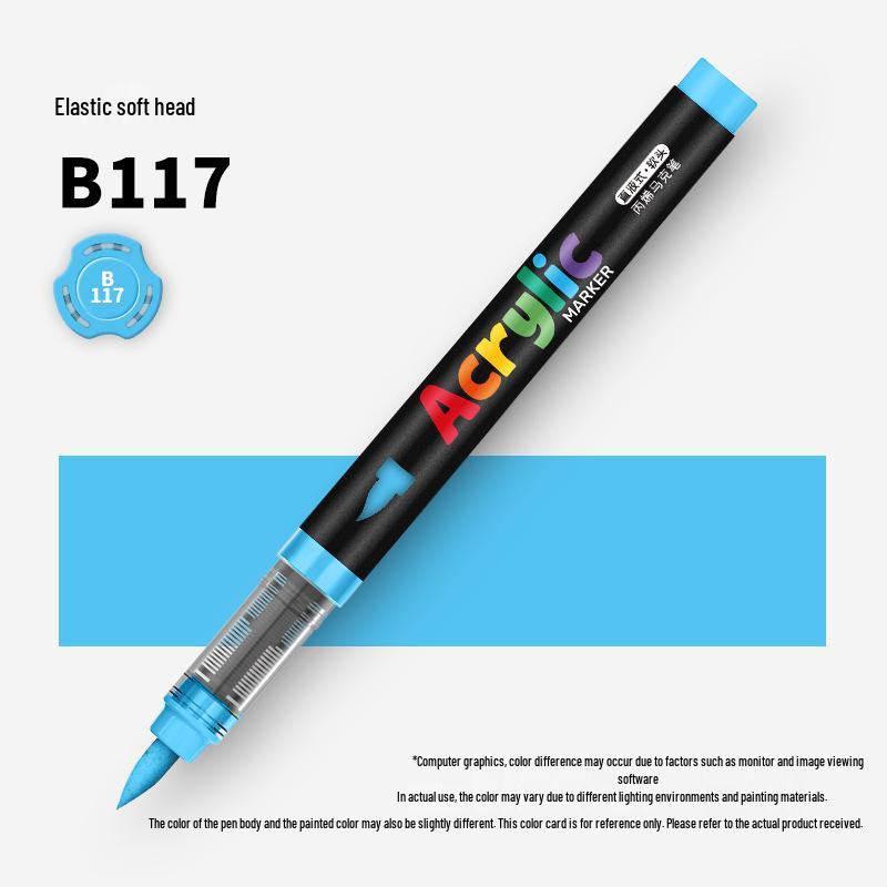60-Color Soft Tip Liquid Ink Acrylic Marker Set for Primary School Art