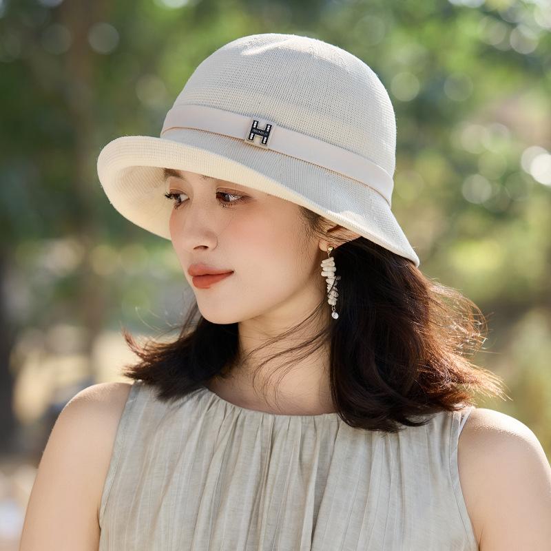 

Корейская элегантная шляпа-ведро, модная, стандартная, защита от ультрафиолета, женская вязаная шляпа-ведро, солнцезащитная шляпа для путешествий на открытом воздухе, солнцезащитная шляпа One Size бежевый