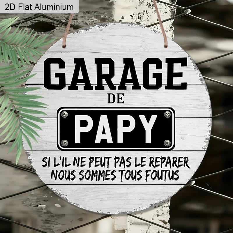 

2D Flat Aluminum Garage Sign Metal Wall Decor Accessories for Home, Lover Gifts for Dad, Vintage Style Grandpa Home Decor, Father s Day Gift for 1pc
