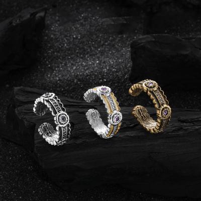 Korean Retro Zircon Ring for Women: Adjustable, Versatile, Light Luxury Fashion