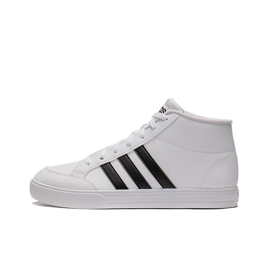 adidas Neo Vs Σετ Μεσαίο Ρετρό Ανθεκτικά Ψηλές Μάρκες Παπούτσια Skateboard Ανδρικά Παπούτσια Skateboard Λευκό Μαύρο FY3042