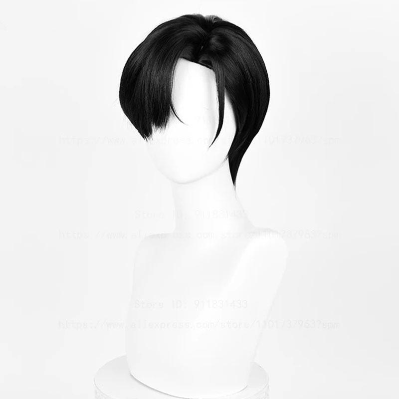 Wysokiej Jakości Peruka Cosplay Ivan Czarna Krótka Skalp Odporna na Ciepło Włosy Syntetyczne Peruki Cosplay Anime