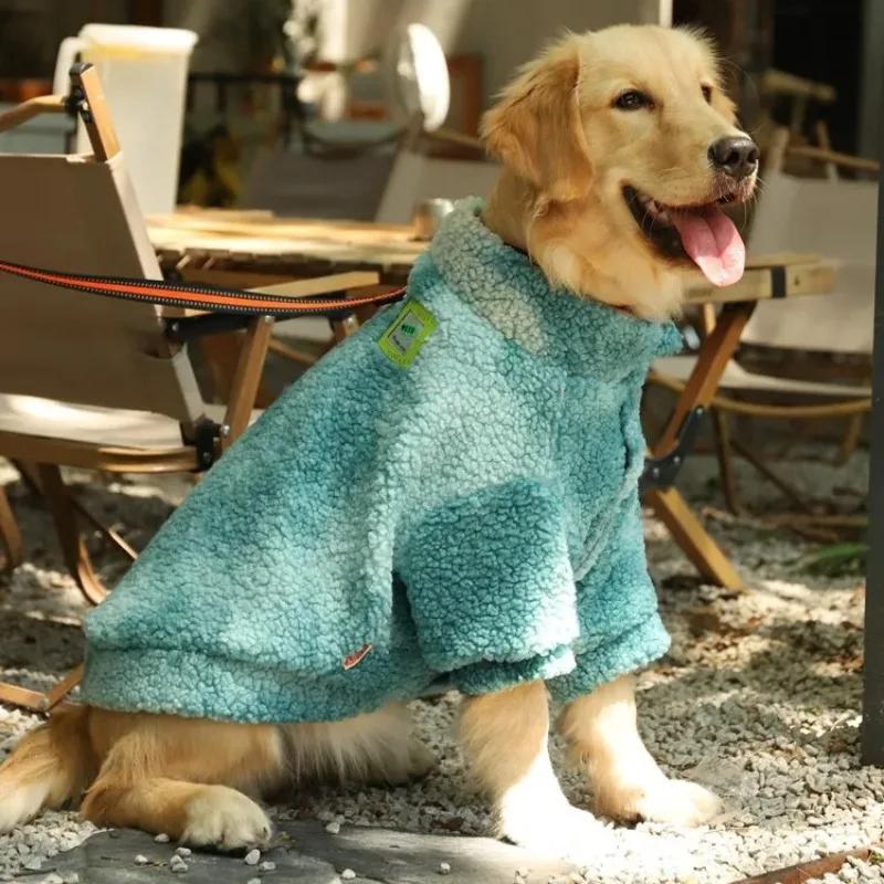 3XL-7XL Winter Thickened Warm Big Dog Clothes Lambs Wool Jacket for Medium Large Dogs Windproof Coat Pet Clothing Accessories