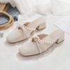 Women's Headband Sandals, Women's High-heeled Shoes, Thick Heel Shoes, Medium Heel Shoes, Lazy Shoes