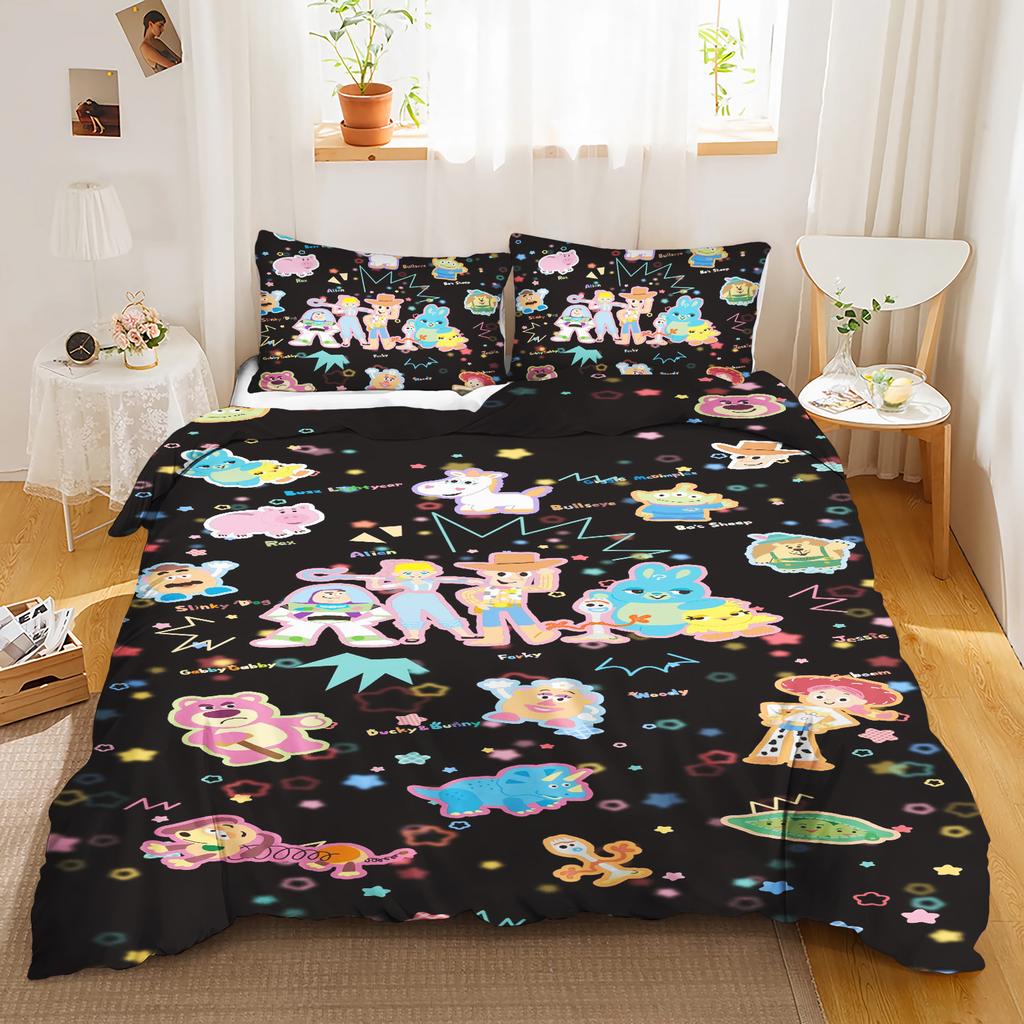 Toy Story 3-Piece 1 Quilt Cover One Piece Bedding Set Comforte Luxus Exquisite Birthday Gift 100% Polyester Home Decor