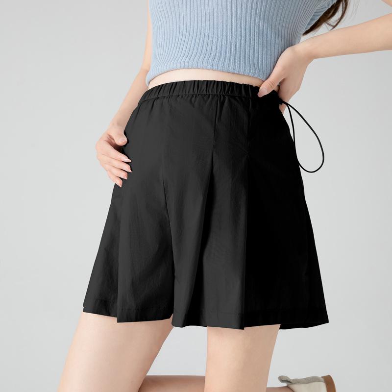 2026 Maternity Quick-Dry Summer Skort: Breathable, Loose-Fit, Belly-Friendly Shorts L