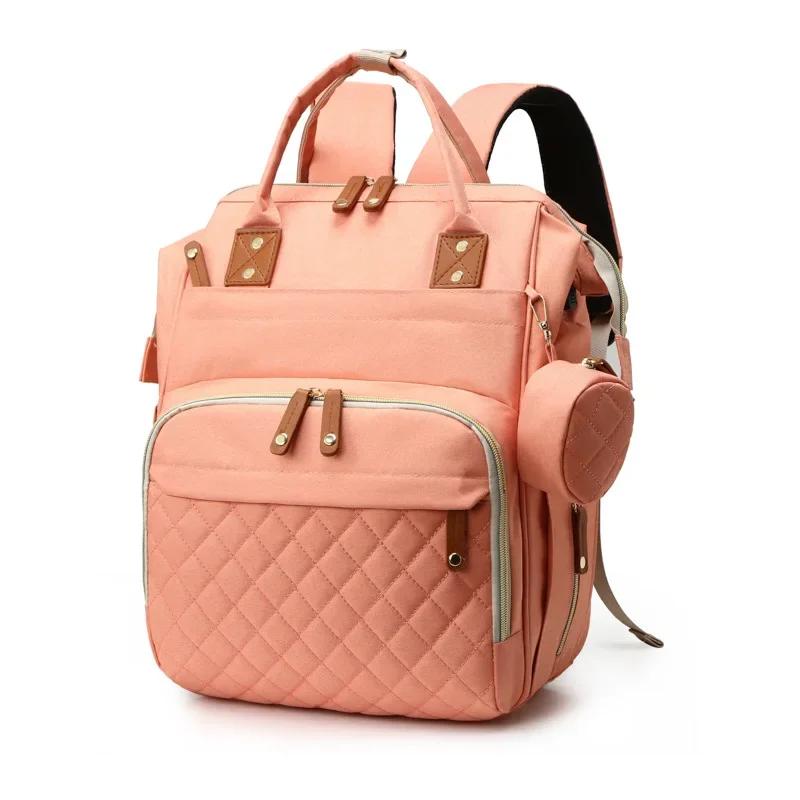 Waterproof Wear-resistant Mom Backpack Multiple Compartments Diaper Bag Large Capacity Lightweight Mother Baby Bag Outdoor Bag