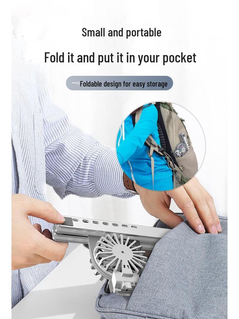 Tragbarer Faltbarer Laptop-Kühlerständer mit Turbinenlüfter