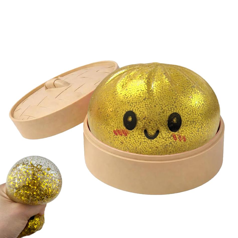 2026 Gold Bursting Water Droplets Simulated Dumpling Squishy Blind Box Relaxing Anxiety Antistress Rebound Squeeze Reliever Toy