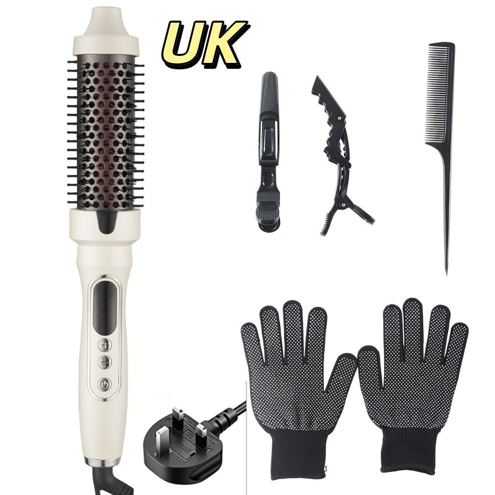 2 In 1 Curling And Straightening Hair Brush Curling Hair Styling Brush Hair Styling Comb Home Use