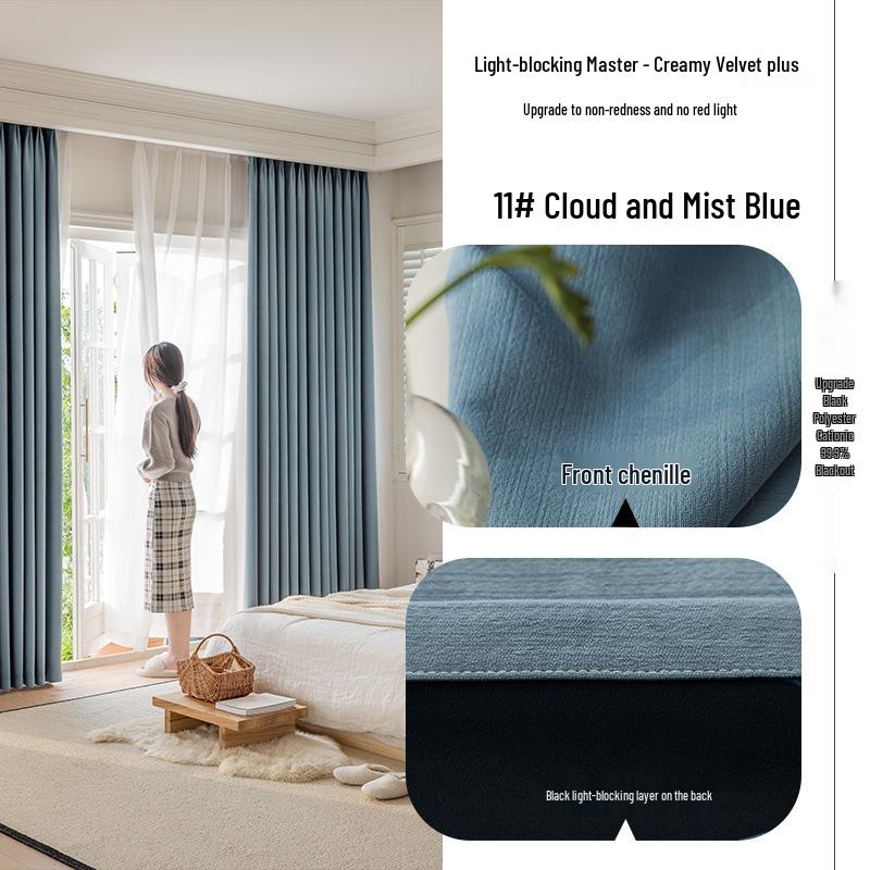 2025 Blackout Chenille Curtains: Thick, Solid Colors, Multiple Options