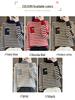 Casual Plus Size Striped Knit Sweater – Slimming Half High Neck Loose Fit Top