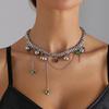 Unique Love Themed Alloy Necklace Versatile Accessory Clavicle Chain For Parties Dating Special Occasions