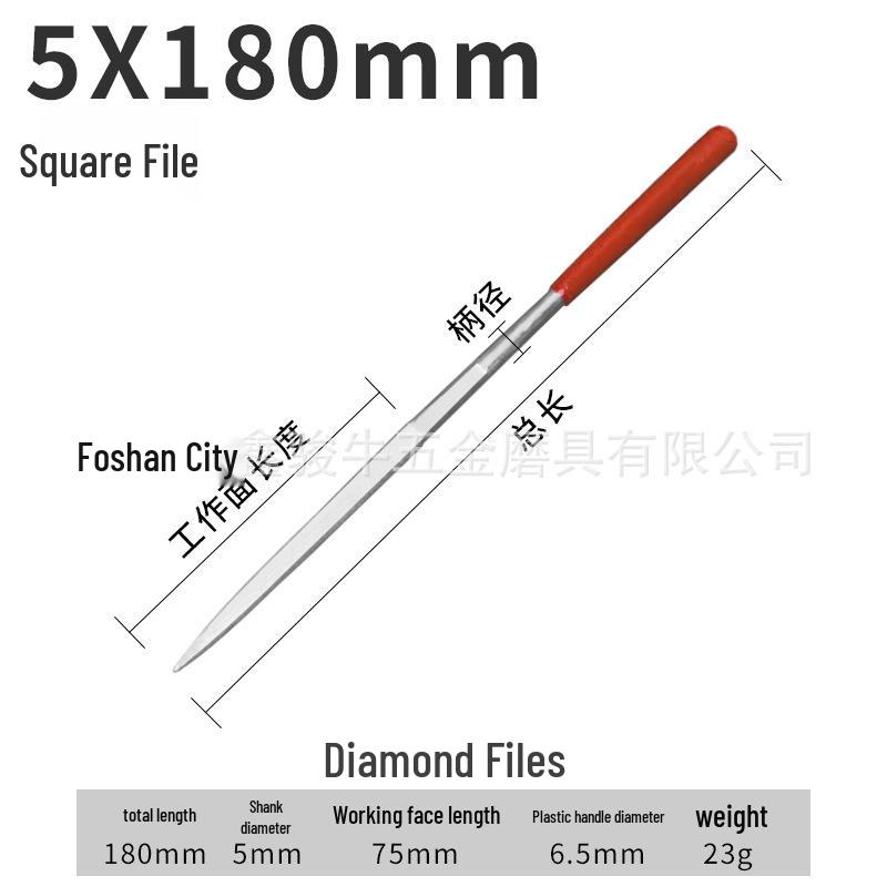 Diamond Grit Shaping Files Set: Electroplated Flat & Round Files for Woodworking