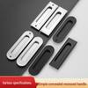 Black Concealed Invisible Stainless Steel Cabinet Drawer Door Handle