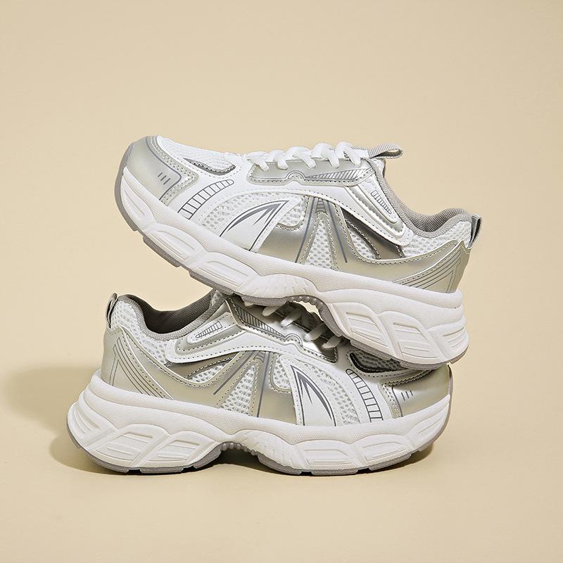 

Новые папины кроссовки женские весенние студенческие спортивные кроссовки для бега повседневная обувь на высокой толстой подошве 40