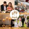 Glass Pillar Candle Holder Set Golden Silver Decorative Candlestick for Wedding Party Table Festival Decor 2026 New Fashion