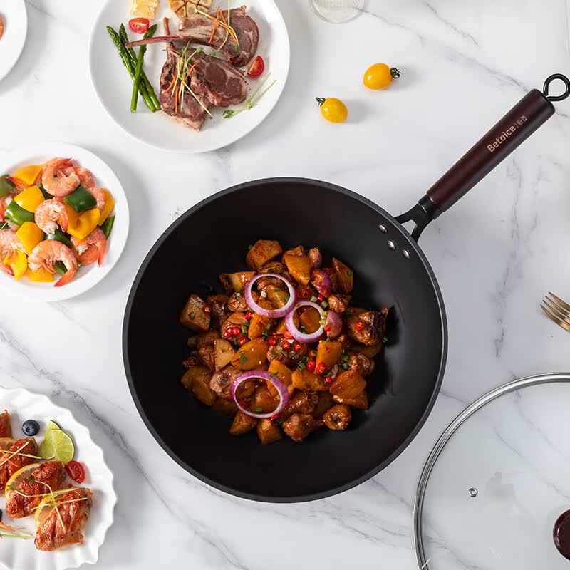 Baizao 32cm Universal Fine Iron Wok