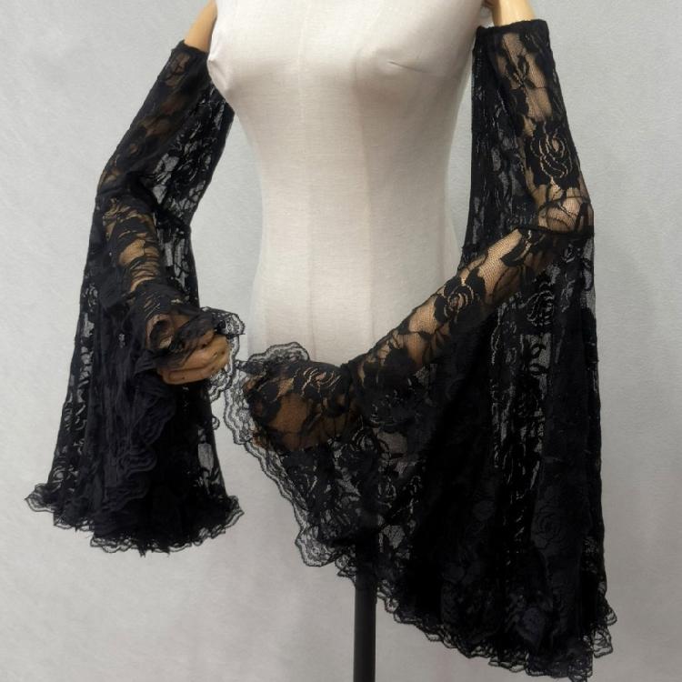 Lightweight Mesh Gothic Gloves Elbow Length Lace Arm Sleeves Women Costume Accessories Halloween Outfit