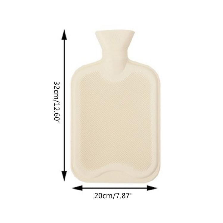 Hot Compress Hand Feet Warm Water Bag 2000ml Water Bag with Plush Cover Hot Water Bag Winter Gift for Students