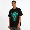Cyber Mechanical Bull Head Print Cyberpunk Street Style Casual T-Shirt Pure cotton T-shirt