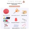 Blind Person's Sewing Kit - Mini Portable Plastic Sewing Tool Set, Bag for Sewing Supplies, Needle and Thread Box