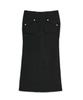 Sunburn Project Double Pocket Cotton Maxi Skirt, Black
