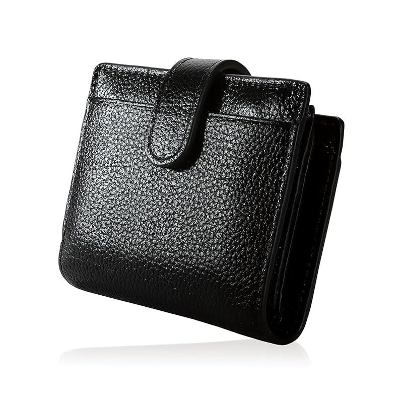 

[BLUE SINCERE] mini wallet ladies genuine leather large capacity Bills don t break box type bi-fold wallet Thin small wallet skimming block / HW5