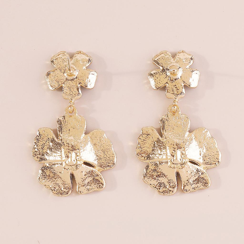 Simplistic and Cute Flower Oil Drop Earrings - Light and Comfortable Accessories