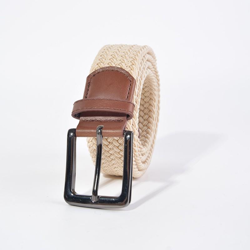 Korean Style Elastic Woven Canvas Belt for Men and Women - Casual and Versatile