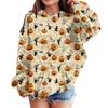 Kids Casual Hooded Sweatshirt with Halloween Print Pullover for Daily Wear