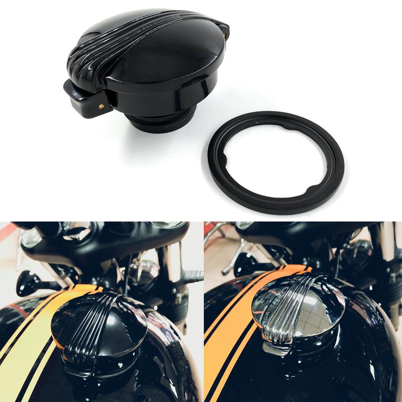 Motorcycle Petrol Fuel Gas Tank Cap Aluminum Monza Style Fuel Cap For Triumph Bonneville Bobber Black T120 T100 Street Twin