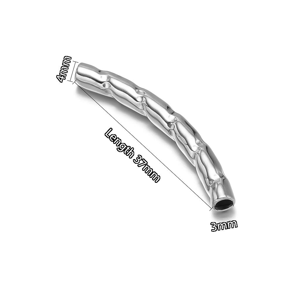 10pcs Stainless Steel Connectors Curved Tube for Jewelry Making Gold Color Straight Beads Bracelet Necklace DIY Jewelry Finding