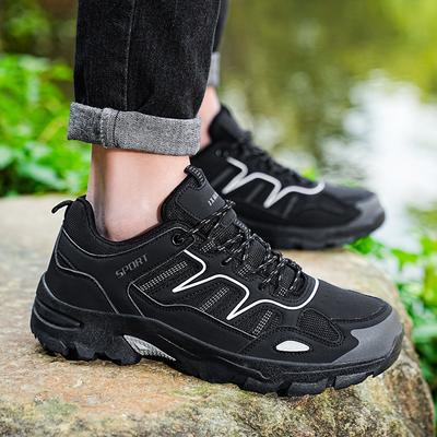 Mesh Hiking Sports Shoes Men's Breathable Sneakers Non-slip Wear-resistant Outdoor Trainers for Camping Trekking Walking