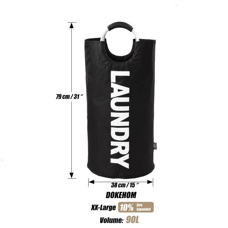 Chic Black Collapsible Laundry Hamper With Generous Size For Effective Clutter Control