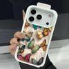 Colored Butterfly Printed Phone Case For iPhone 17e 17 Pro 16 15 14 13 Pro Max 16e 11 Shockproof Soft TPU Leather Texture Cover