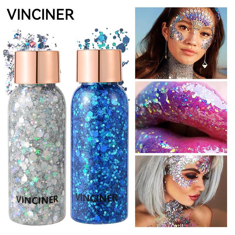 Mermaid Glitter Gel: Iridescent Face & Body Makeup