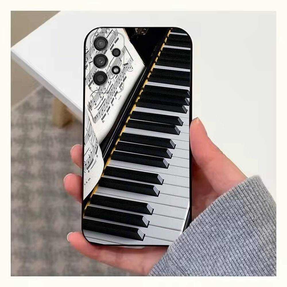 Piano Music Art Case For Samsung S10,Plus,S9,S22,S25,Ultra,S24,S21,S20,S23,FE,Lite,Soft Silicone Black