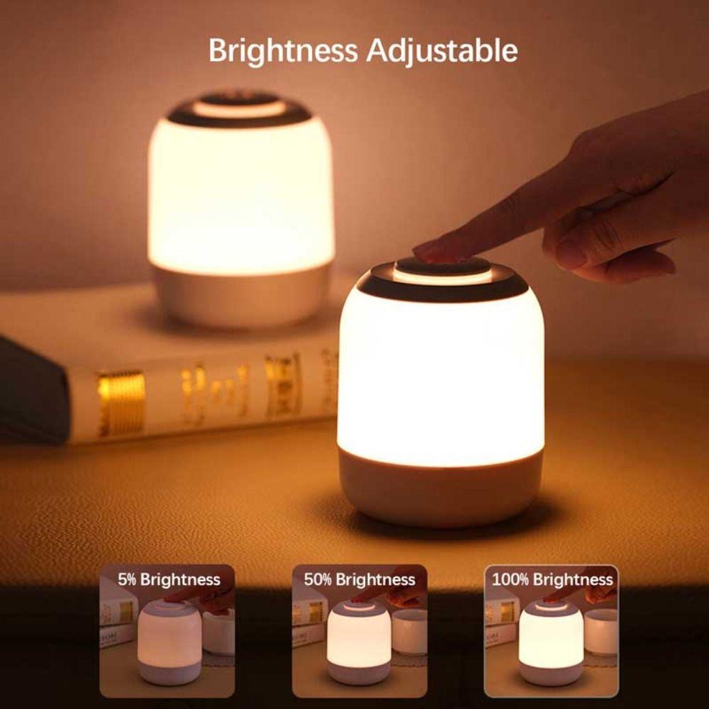 

Adjustable Brightness LED Night Light USB Rechargeable Bedside Lamp Table Lamp Nursery USB Plug рожевий