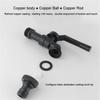 Black Brass Garden Hose Faucet Anti-Freeze Washing Machine Bibcocks Anti-Freeze Bibcocks  Bathroom
